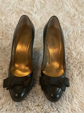 Dolce & Gabbana black bow heels
